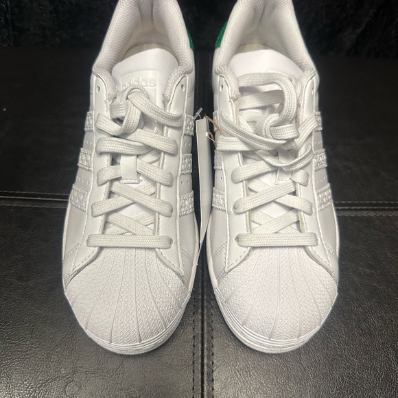 Adidas Superstar Originals Classic Shell-toe Cloud White Green Size 6 - Picture 10 of 15